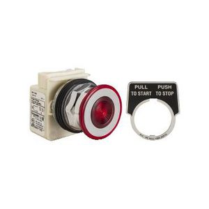 Vuistslagknop Verlicht 2 standen 41mm 120V AC Harmony 9001K