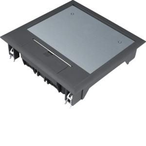 Installatiedoos Q06 200x200mm zwart 5mm vloerafdekking