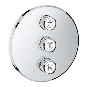 Grohtherm SMARTCONTROL afbouwdeel volume hard graphite geborsteld (mat donker grijs) rond