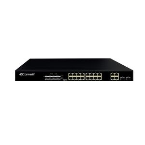 Netwerk switch met 16 POE, 4 uplink en 2SFP poorten
