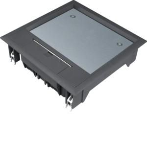Installatiedoos Q06 200x200mm zwart 12mm vloerafdekking