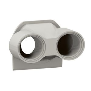 Wartelingang 2xM20 grijs Plexo