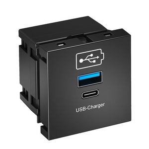 USB-lader 3,0A 45x45x42 zwartgrijs PC