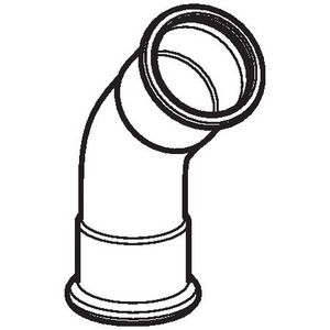 Bochtkoppeling 45° MAPRESS RVS 15x15mm