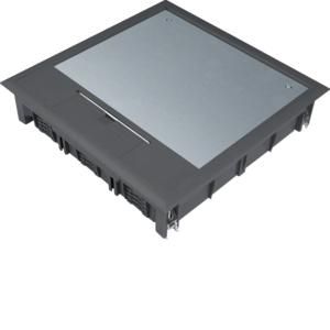 Installatiedoos Q12 244x244mm zwart 5mm vloerafdekking