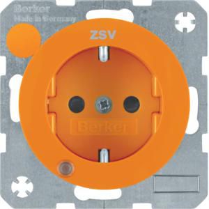 Wandcontactdoos RA controle LED berker R.1/R.3 oranje