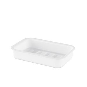 Zeepschaal wit standaard chroom STANDAARD