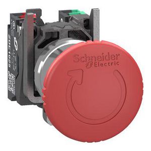 Noodstopschakelaar Harmony XB4 metaal rode paddenstoel 40mm