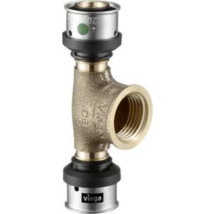 T-koppeling verlopend SMARTPRESS 40x1" bn.x40mm RVS 6717