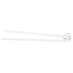 Dubbele handdoekhouder draaibaar mat wit 46cm KOSMOS