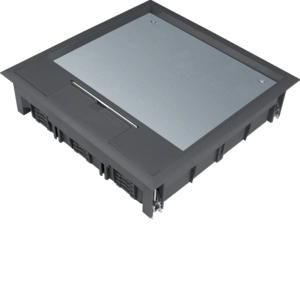 Installatiedoos Q12 244x244mm zwart 12mm vloerafdekking