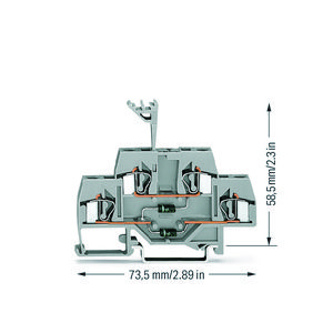 Moduleklem 2-etage + 2 dioden 1N4007 281-635/281-492 VVE=50
