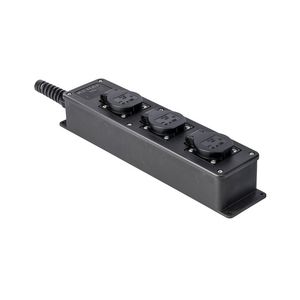 Snoercentrale 3-voudig 16A 250V randaarde zwart kb VVE=2