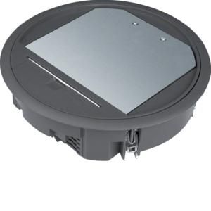Installatiedoos R06 rondx215mm zwart 5mm vloerafdekking