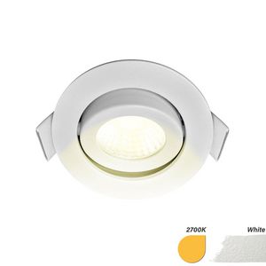 ED-10061 LED Spot 5W DIM 2700K Round White IP54