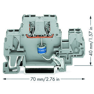 Moduleklem 2-etage gasgevulde overspanningsafleider VVE=25
