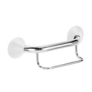 Handdoekrek+wandbeugel klein 300mm RVS gepolijst witte kap