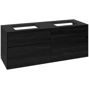 Wastafelonderkast Collaro 1400x548x500mm Black Oak C119B0AB