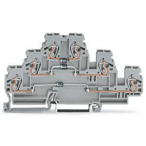 Moduleklem 3-etage 3 dioden 1N4007 grijs VVE=50