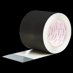 Aluminiumtape 75mm breed L=50m. zwart VVE=18