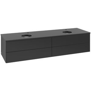 Wastafelonderkast Antao 1600x360x500mm Black Matt Lacquer K28050PD