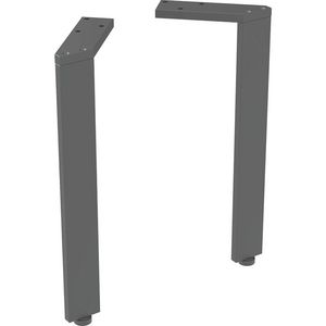 Set Steunpoten Smal 2 Stk H300mm Zwart/Poedergelakt Mat