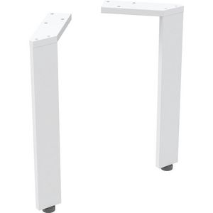 Set Steunpoten Smal 2 Stk H260mm Wit/Poedergelakt Mat