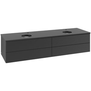 Wastafelonderkast Antao 1600x360x500mm Black Matt Lacquer K28150PD