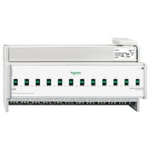 Schakelactor 12x230V/16A Handmatige bediening Lichtgrijs KNX