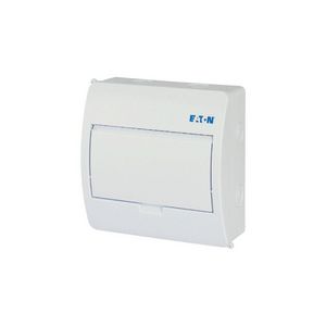 Installatiekast, opbouw, IP40, 1x8TE, deur wit Eaton