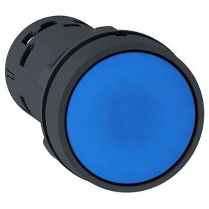 Drukknop Terugvering 22mm NO+NC Blauw Harmony XB7 VVE=10