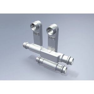Radiatoraansluiting 2-delig vernikkeld 15mm VVE=10
