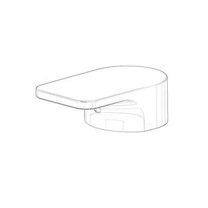 Greep v. douche wand Hendel 50x29x85mm chr