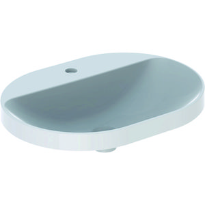 VariForm onderbouwwastafel ellips 60x45cm met kraangat zonder overloop wit