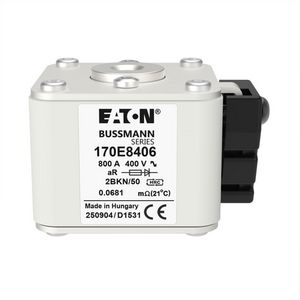 Zekering hoge snelheid 800A AC 400V 2 aR IEC K indi VVE=6