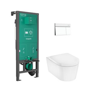 Combipack closet compleet EluPura S iFrame uni. inbouwreservoir mat wit