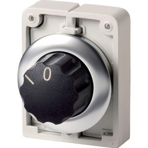 Keuzeschakelaar 30mm RVS vlak 2 stand knop vast M30I-FWR