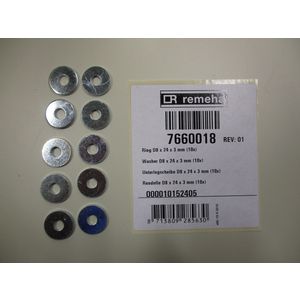 Set a 10st. Ring d8 x 24 x 3 mm