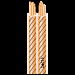 Haspel a 50m. Luidsprekersnoer 2x6mm² transparant hoogflex