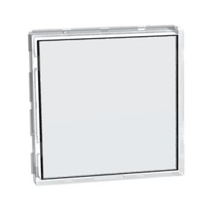 Light Now drukknop met etikethouder - 2 modules - transparan