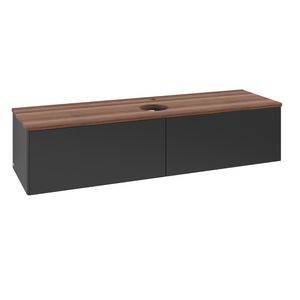 Wastafelonderkast Antao 1600x360x500mm Black Matt Lacquer K36052PD