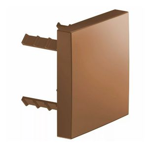 Afdekkap brons geborsteld voor buisonderbreker vierkant 90x90mm