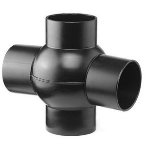 PE bolvertakking model A 125x110mm PN4 zwart