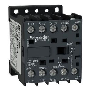 Contactor 3P 9A (1NC) AC-3 <440V 24V DC lage spoe K