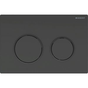 Bedieningsplaat 2-toets Omega20 ROUND zwart/matzwart/zwart
