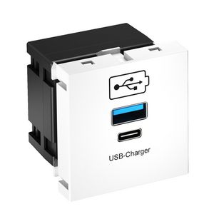 USB-lader 3,0A 45x45x42 zuiverwit PC