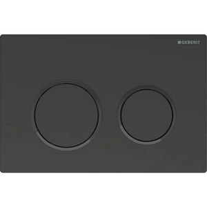 Bedieningsplaat 2-toets Omega20 ROUND matzwart/zwart/matzwart