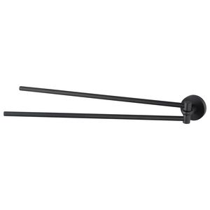 Dubbele handdoekhouder draaibaar mt zwart 46cm KOSMOS