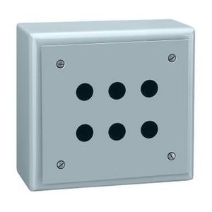 Drukknopkast 6 gaten in 3 kolommen Aluminiumlegeri XB2-S
