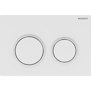 Bedieningsplaat 2-toets Omega20 ROUND wit/matwit/wit